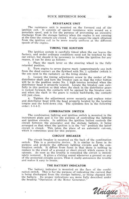 1918 Buick Reference Book Page 12